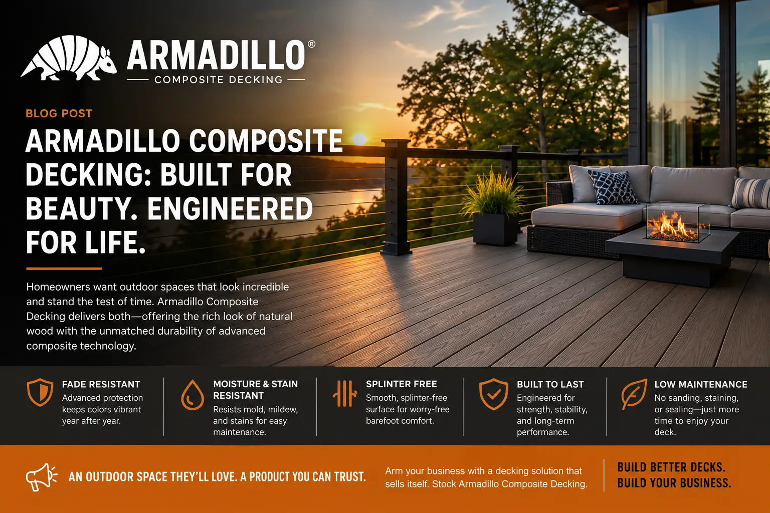 Contractors working with Armadillo Decking for Outdoor Living Projects